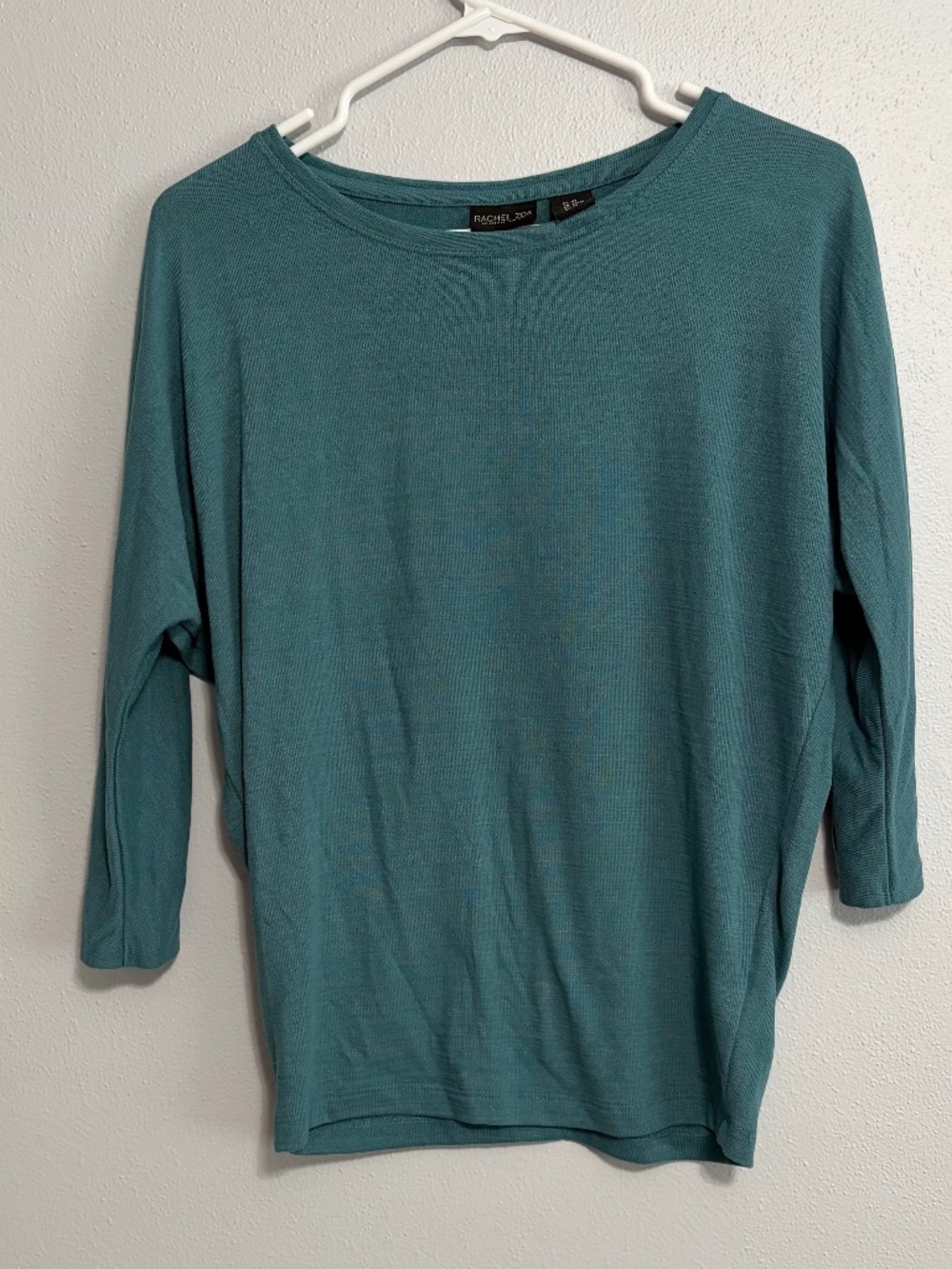 Rachel Zoe Blue 3/4 Sleeve Stretch Pullover Top Size XS